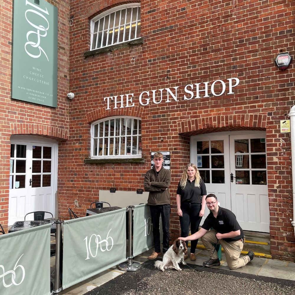 The TGS Outdoors team outside the shop on sales day